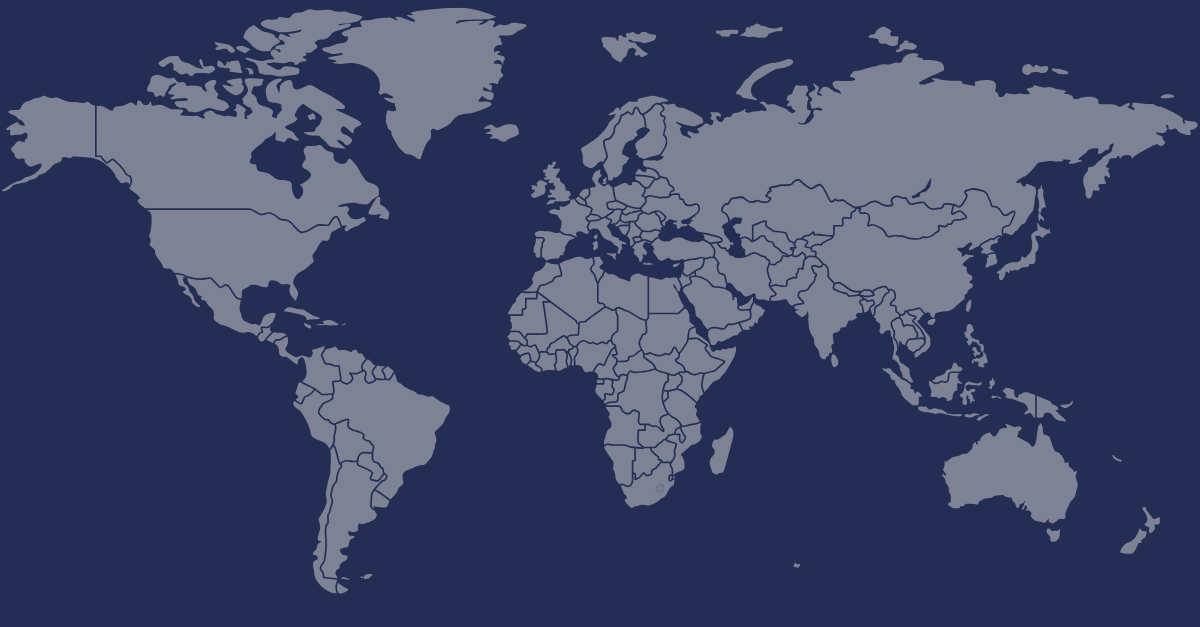 world map on dark background